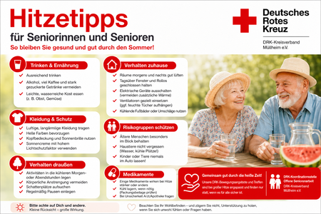 Plakat mit Hitztipps